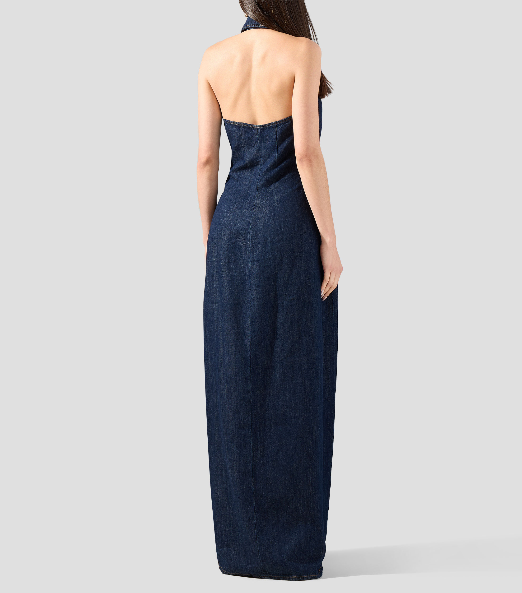 Vestido largo liso Mujer